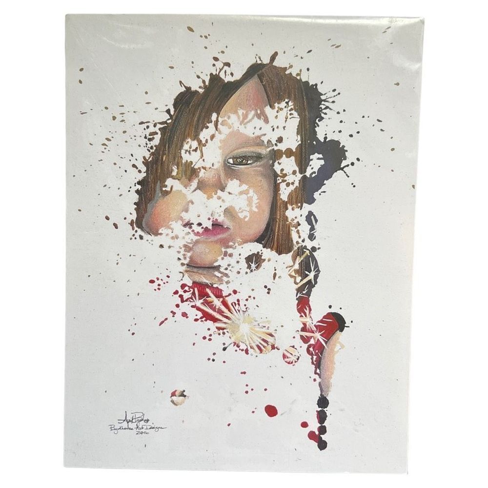 Byrd House Art Design Unique Abstract Girl Art Print 8.5 x 11